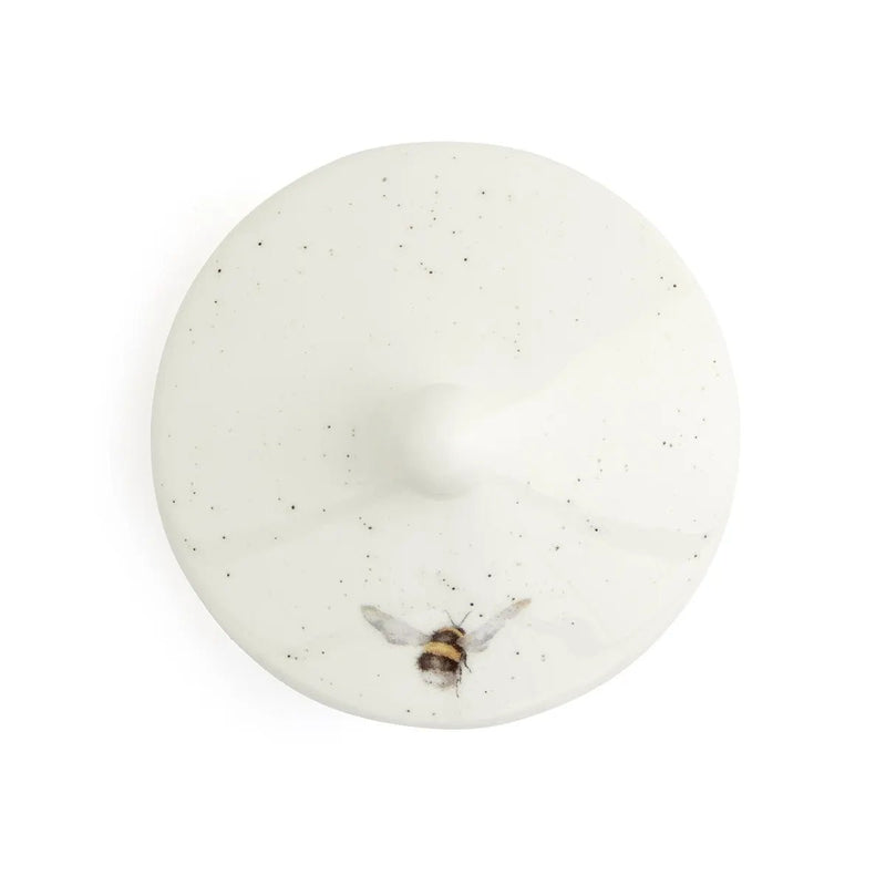 Royal Worcester - Wrendale Designs - Covered Sugar Bowl - Bumblebee Home & Kitchen