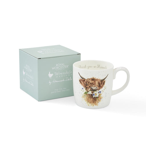 Royal Worcester - Wrendale Designs - Mug - Thank You (Cow) | 14 oz Home & Kitchen