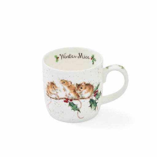 Royal Worcester - Wrendale Designs - Mug - Winter Mice | 11 oz Home & Kitchen