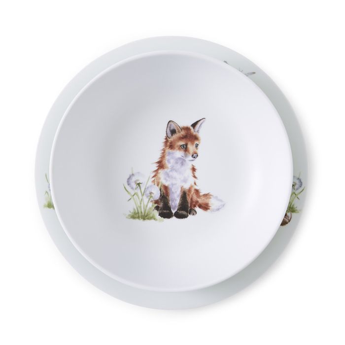 Royal Worcester - Wrendale Designs - Plate & Bowl Set - Woodland Animals (2 - Piece Set) Home & Kitchen