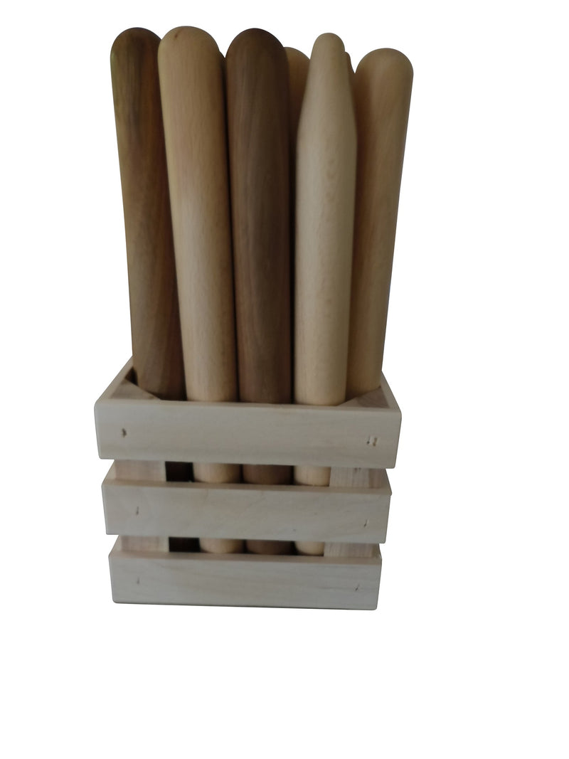 Scanwood - Solid Rolling Pins 18 assorted w/display box Home & Kitchen