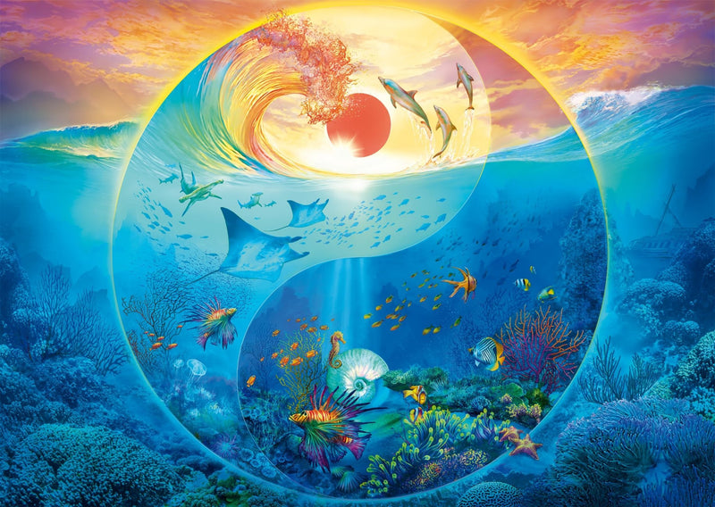 Schmidt Spiele - PZ1000:YIN & YANG IN THE KINGDOM OF MARINE ANIMALS Toys & Games