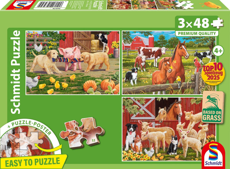 Schmidt Spiele - PZ3X24: FOREST AND MEADOW ANIMALS Toys & Games