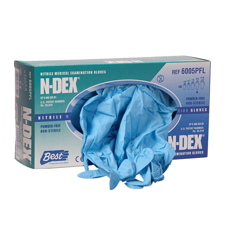 Showa N - Dex Nitrile Disposable Gloves 100 Count Pack Health & Wellness Blue Small