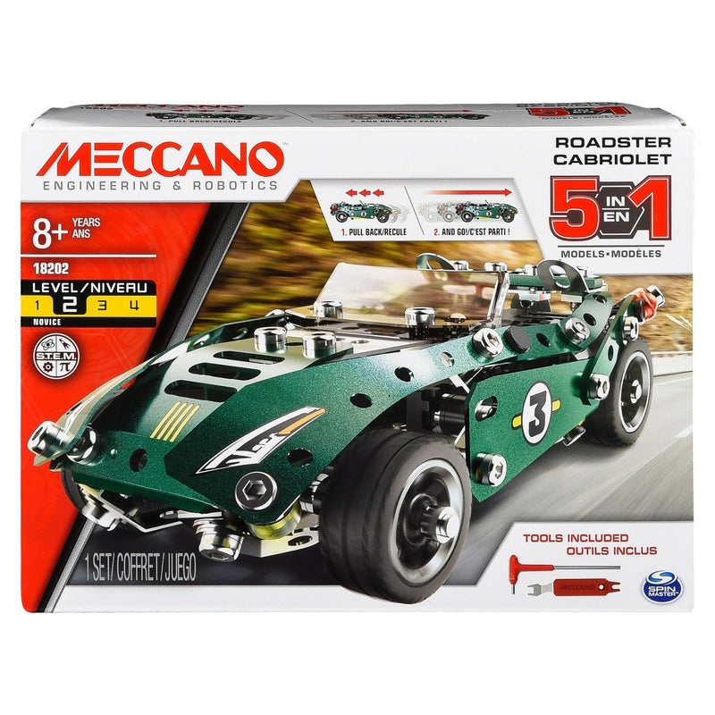Spin Master - Mecano 5 Model Set Pull Back Car Toys & Games