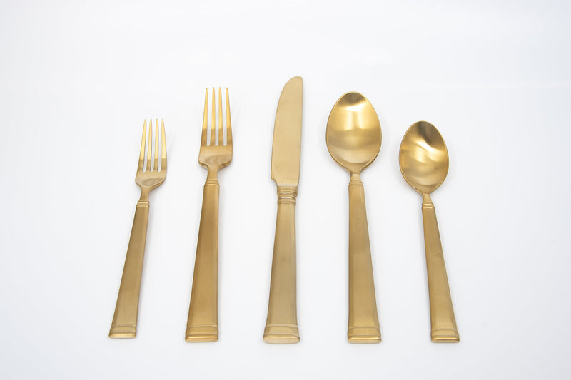 Splendide - Milan Matte Gold 20PC Set Home & Kitchen