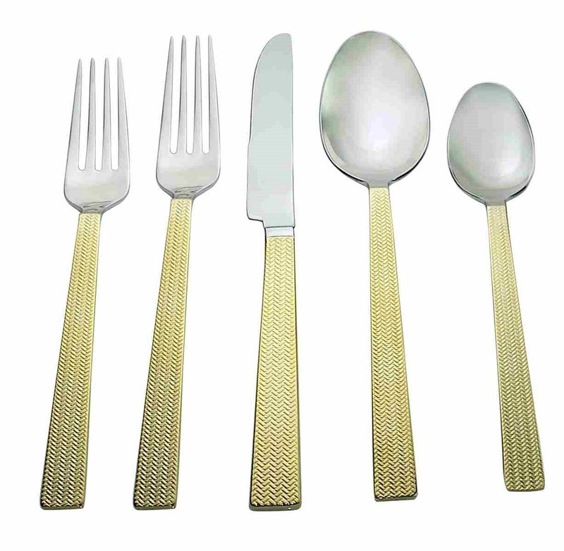 Splendide - Weaves Gold 20PC Set Home & Kitchen