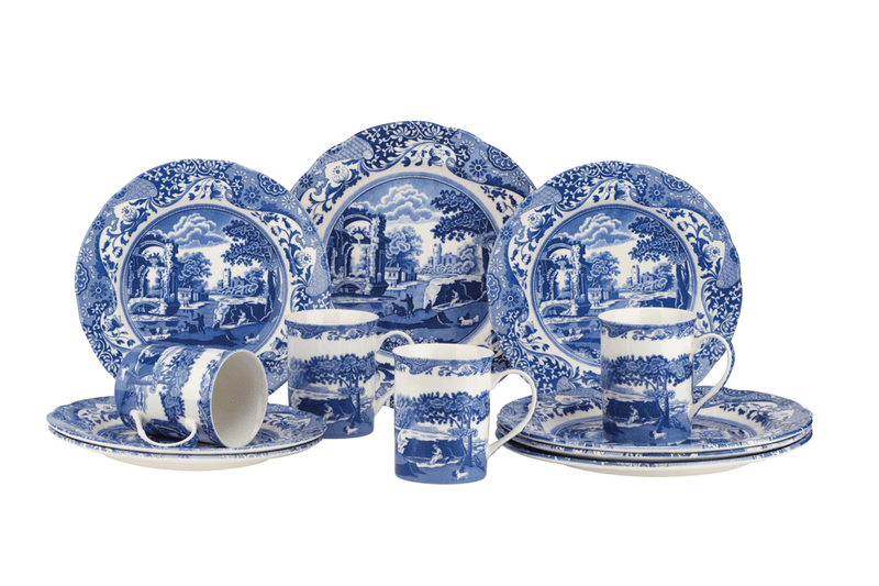 Spode - 12Pc Set W Mug - Blue Italian Home & Kitchen