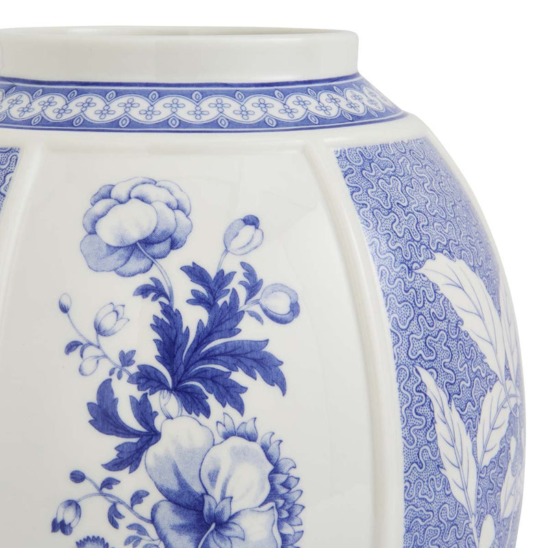 Spode - Blue Italian - Panel Vase 10 British Flowers Home & Kitchen