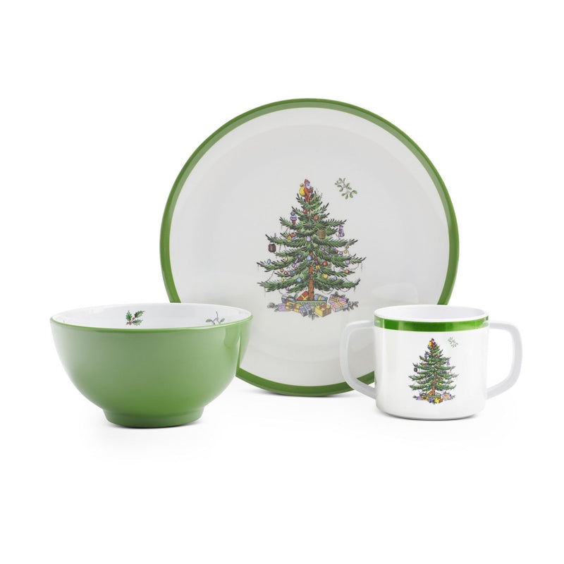 Spode - Christmas Tree Children’s 3 Piece Melamine Set Home & Kitchen
