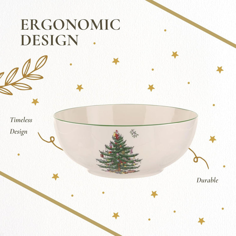 Spode - Christmas Tree - Round Bowl | 8 inch Home & Kitchen