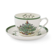Spode - Christmas Tree - Teacup & Saucer | 0.20 L / 7 oz Home & Kitchen Single