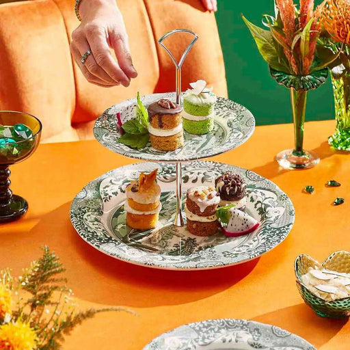 Spode - Green Italian - 2 - Tier Cake Stand Home & Kitchen