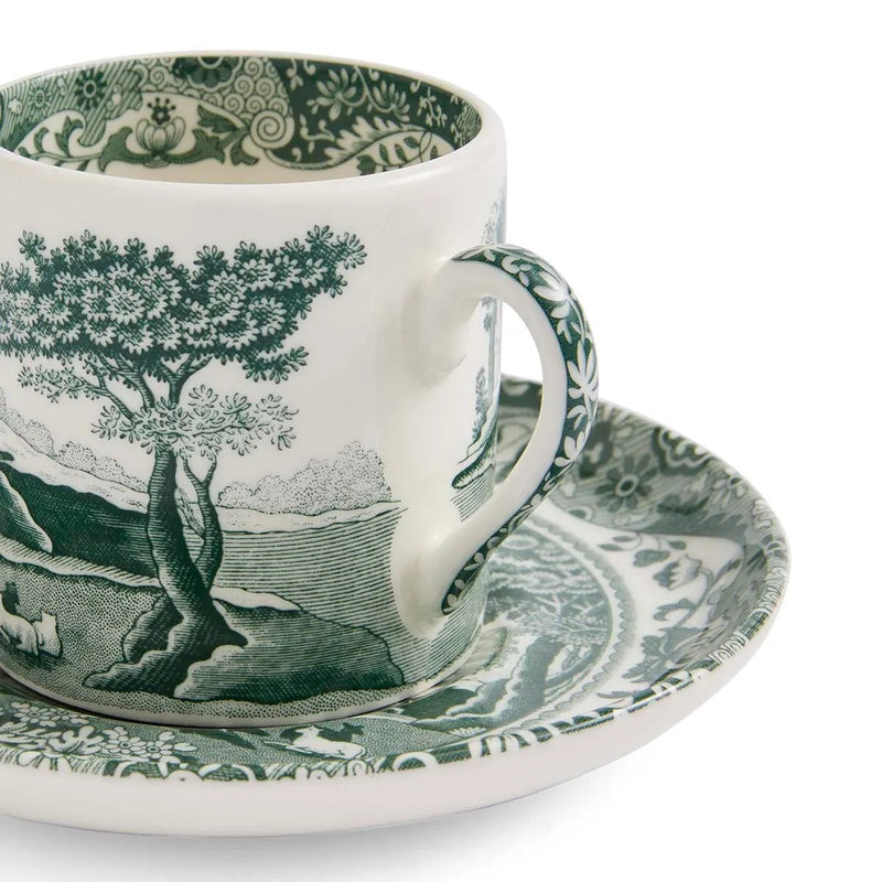 Spode - Green Italian - Espresso Cup & Saucer | 3 oz / 89 mL Home & Kitchen