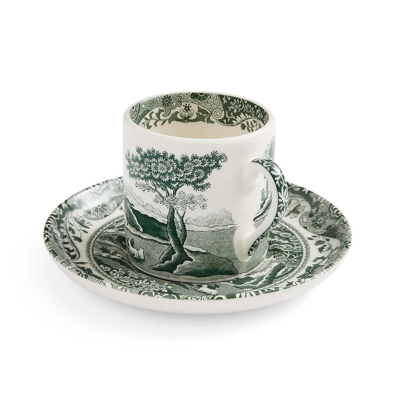 Spode - Green Italian - Espresso Cup & Saucer | 3 oz / 89 mL Home & Kitchen