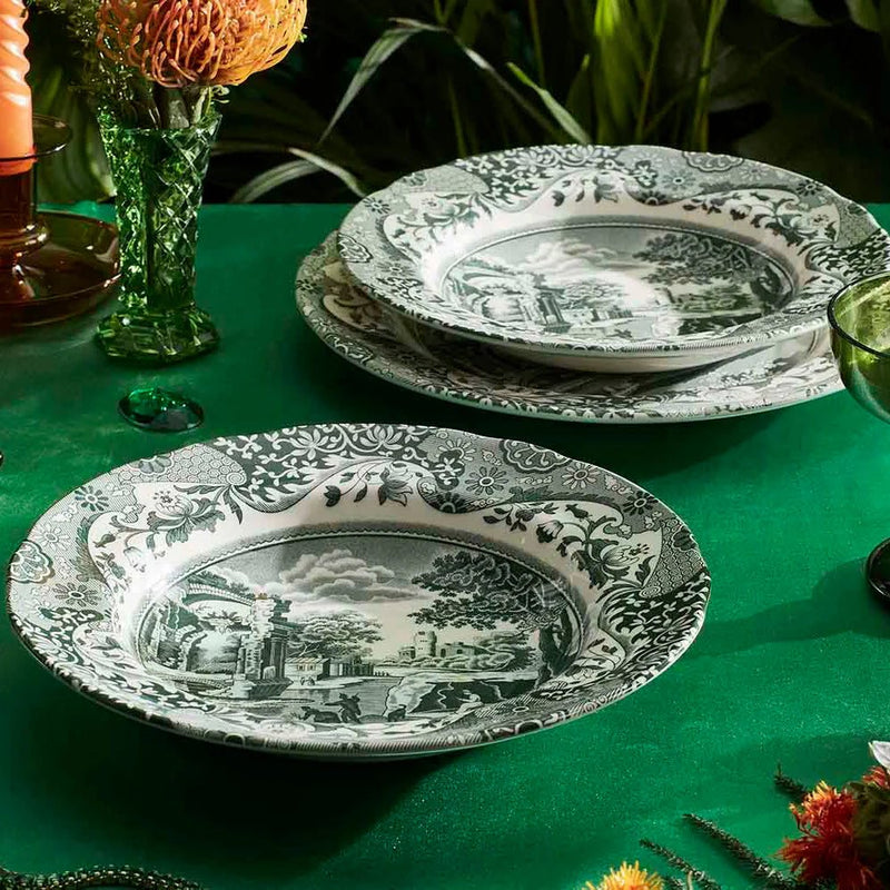 Spode - Green Italian - Soup Plate | 9 in / 23 cm Home & Kitchen