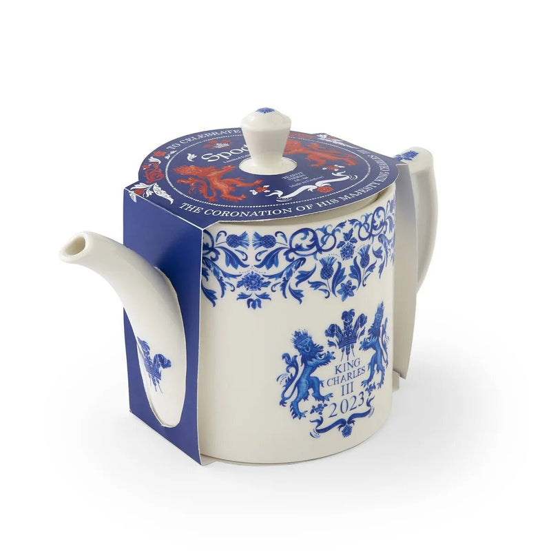 Spode - King Charles III Coronation - Teapot 2pt Home & Kitchen