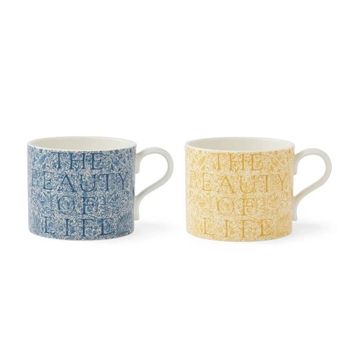 Spode - Morris & Co. - S/2 MUGS - THE BEAUTY OF LIFE Home & Kitchen