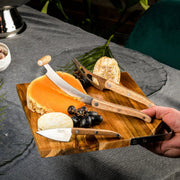 STYLE DE VIE - AUTHENTIC - LAGUIOLE Innovation Collection - 3 - Pcs Cheese Knives, Oak Wood Home & Kitchen