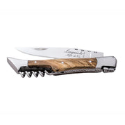 STYLE DE VIE - AUTHENTIC - LAGUIOLE Luxury Line - Pocket Knife with Corksrew, 3.4", Olive wood Hardware