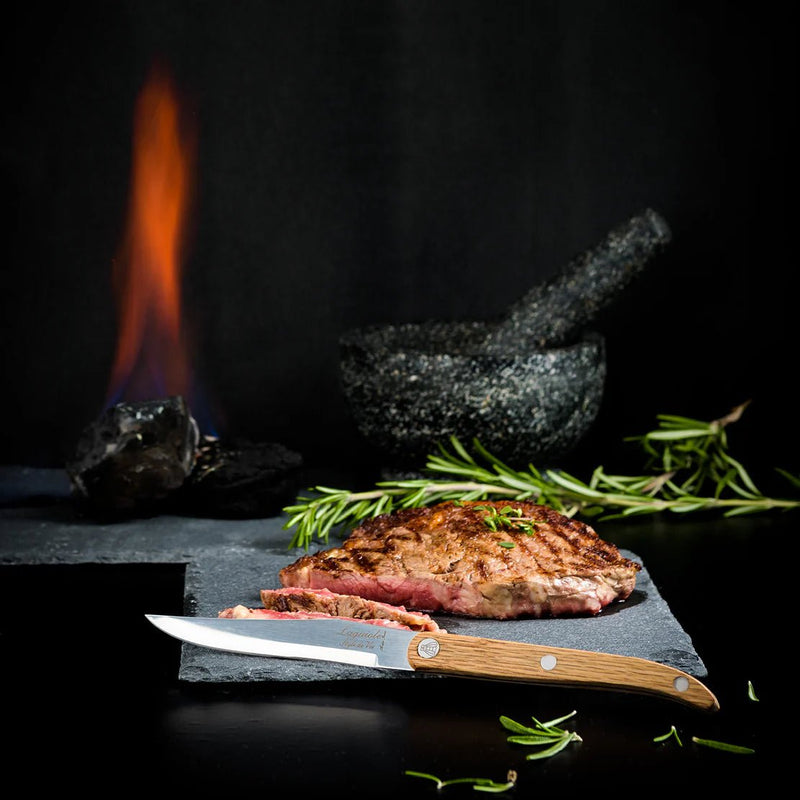 STYLE DE VIE - AUTHENTIC - LAGUIOLE Luxury Line - Steak Knives Home & Kitchen Olive Wood