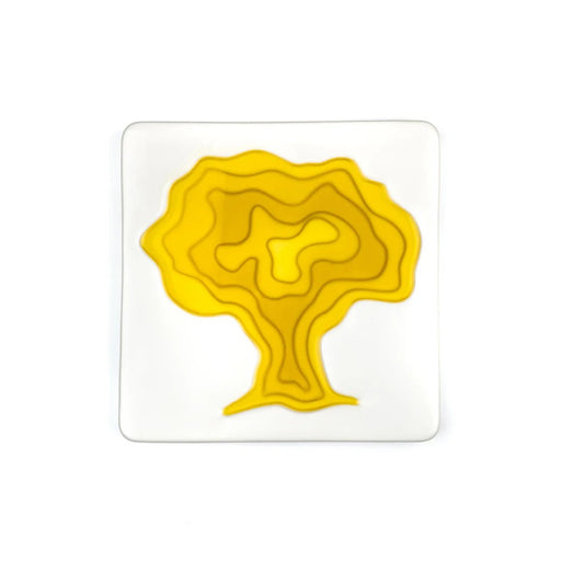 STYLE DE VIE - AUTHENTIC - Olive Oil Bowl, Tree Shape, 7x7"/18x18cm, Ceramic, White Home & Kitchen