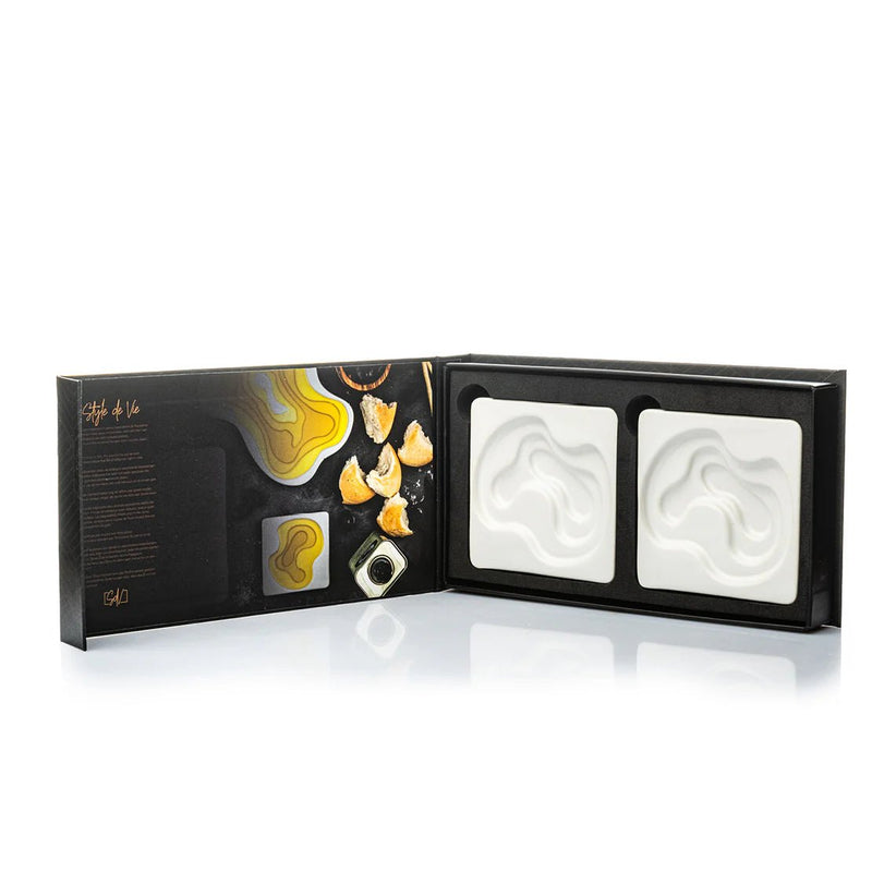 STYLE DE VIE - AUTHENTIC - Olive Oil Bowls, 2 - Pcs Set, 3.5x3.5", White Home & Kitchen