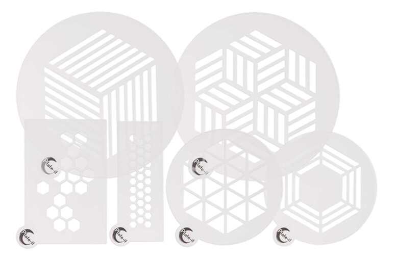 STYLE DE VIE - AUTHENTIC - PLATE - IT - Plate Stencils, Hexagon, 6 - Piece Set Home & Kitchen