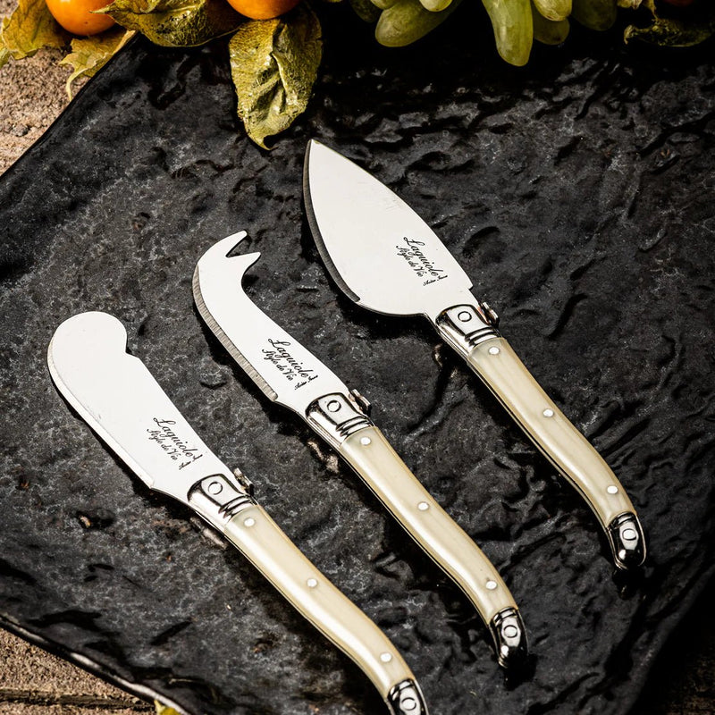 STYLE DE VIE - LAGUIOLE Premium - Cheese Knives, 3 Pcs, 2.2"/2.4"/2.6" Home & Kitchen