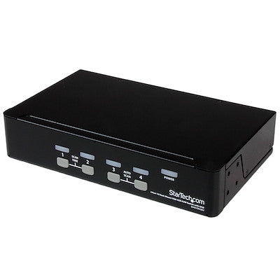 StarTech - Rackmount 4 Port 1U USB KVM Switch Wth OSD - Black