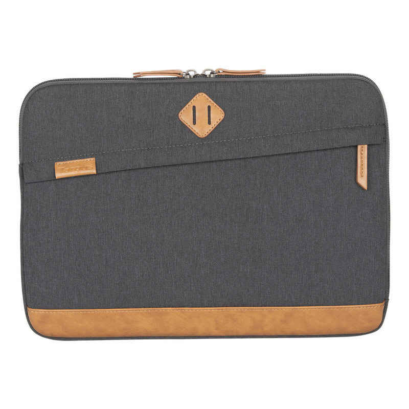 Targus Strata III 14-inch laptop sleeve in gray and brown