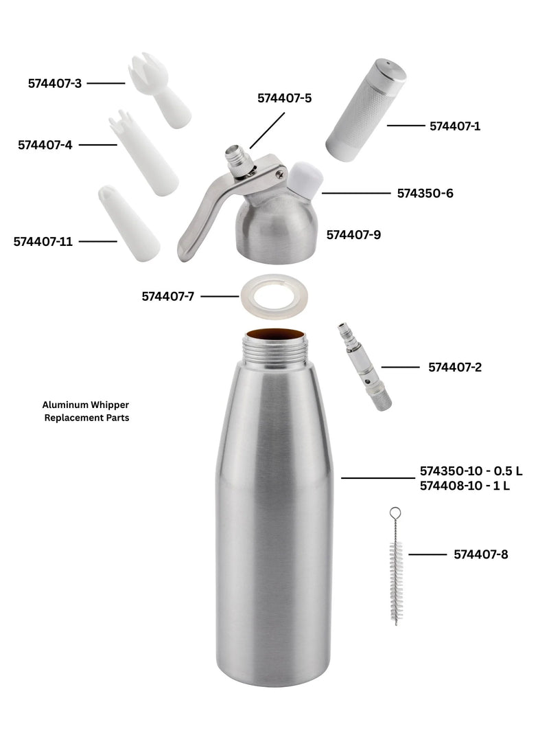 Browne - Cream Whipper, 1 Pint/0.5L, Aluminum
