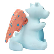 TIKIRI - BABY SUNRISE DRAGON NATURAL RUBBER RATTLE W/CRINKLE WINGS 5"H Toys & Games