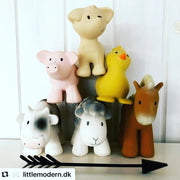 TIKIRI - COW NATURAL RUBBER TOY 5"H Toys & Games