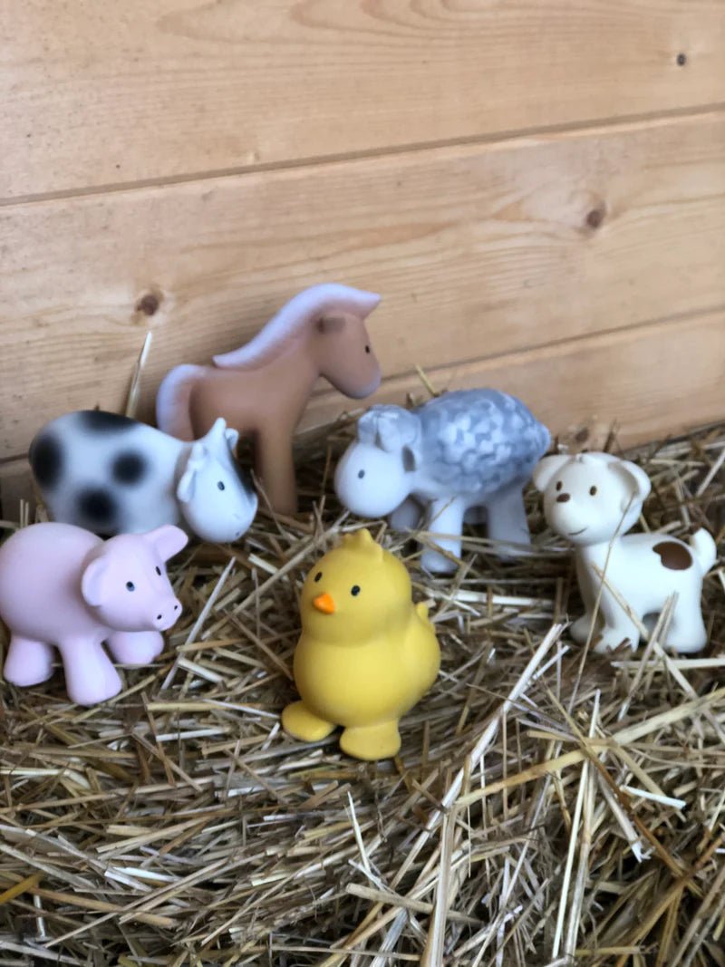 TIKIRI - COW NATURAL RUBBER TOY 5"H Toys & Games