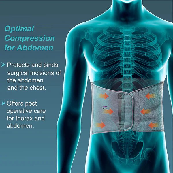 Tynor - Abdominal Support 9"/23cm (Ventral/Umbilical Hernia) Health & Wellness Small