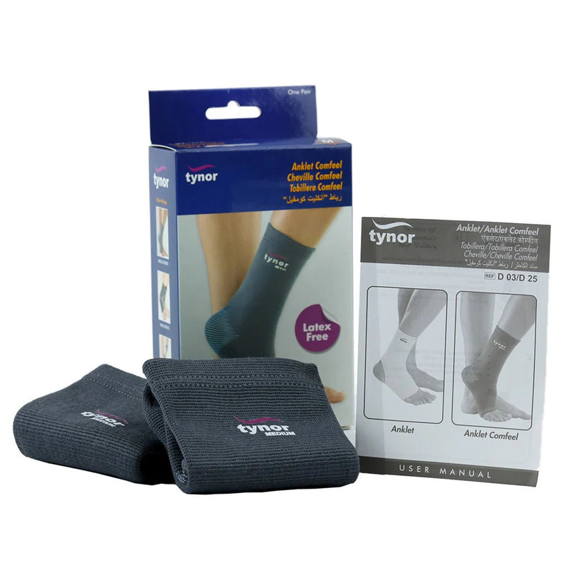 Tynor - Ankle Comfeel (4 Way Elastic) Health & Wellness Small