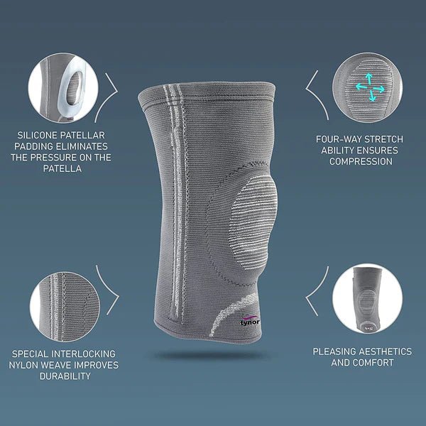 Tynor - KNEE CAP CLOSE PATELLA (WITH HINGE) Health & Wellness SMALL