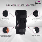 Tynor - Knee Wrap Hinged (Neoprene) Health & Wellness Small