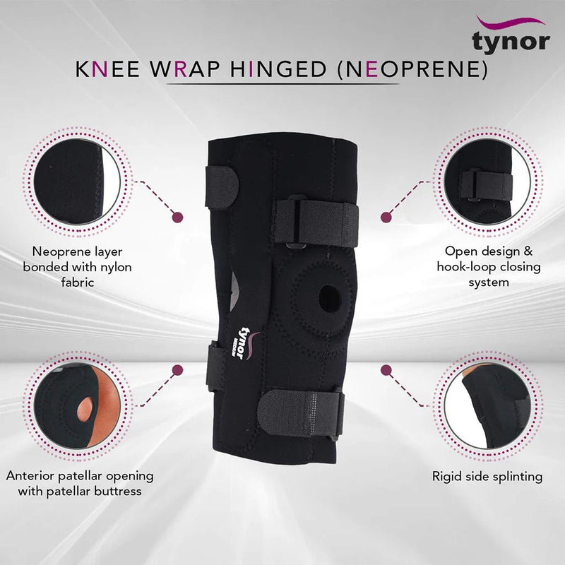 Tynor - Knee Wrap Hinged (Neoprene) Health & Wellness Small