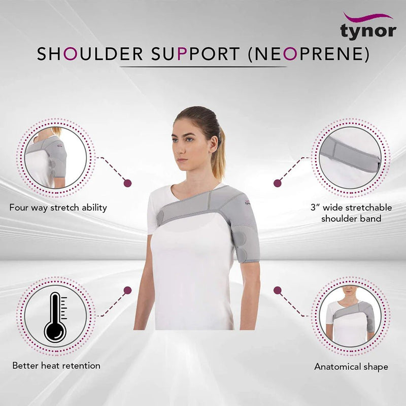 Tynor - Shoulder Support (Neoprene) Health & Wellness SPL Size