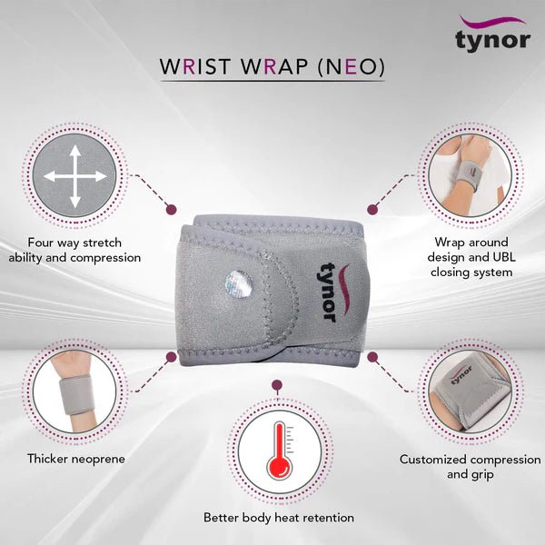 Tynor - Wrist Wrap (Neoprene) - UNIVERSAL Health & Wellness
