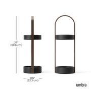 UMBRA - Bellwood Umbrella Stand | Entryway Wood Base and Metal Holder for Home Home & Kitchen Black - Walnut