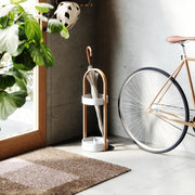 UMBRA - Bellwood Umbrella Stand | Entryway Wood Base and Metal Holder for Home Home & Kitchen White - Natural