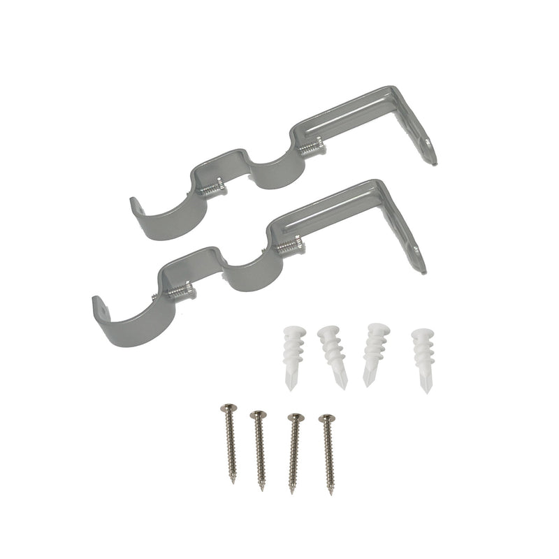 UMBRA - Cappa Double 1" Bracket Home & Kitchen Eco - Friendly Nickel