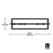 UMBRA - Cubiko 5 Wall Hook | Modern Space - Saving Wall - Mounted Coat & Towel Hook Home & Kitchen Black