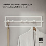 UMBRA - Cubiko 5 Wall Hook | Modern Space - Saving Wall - Mounted Coat & Towel Hook Home & Kitchen White