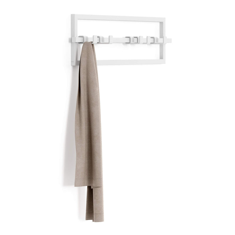 UMBRA - Cubiko 5 Wall Hook | Modern Space - Saving Wall - Mounted Coat & Towel Hook Home & Kitchen White