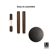 UMBRA - Flapper Coat Rack | Modern Entryway Coat Rack and Hat & Accessory Organizer Home & Kitchen Black - Walnut