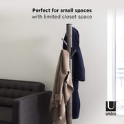 UMBRA - Flapper Coat Rack | Modern Entryway Coat Rack and Hat & Accessory Organizer Home & Kitchen Black - Walnut
